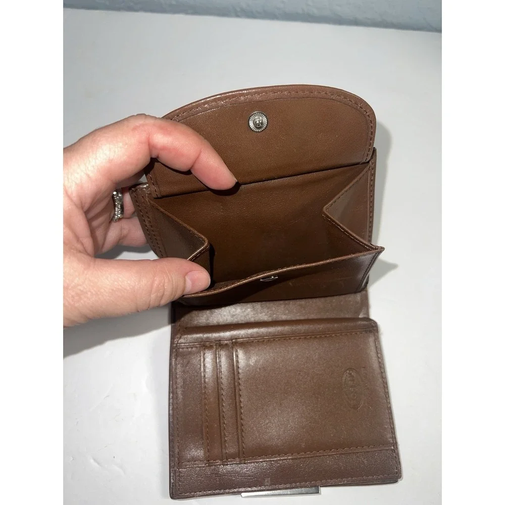Fossil Mens Credit Card‎ Holder Wallet Brown Leather Bifold
